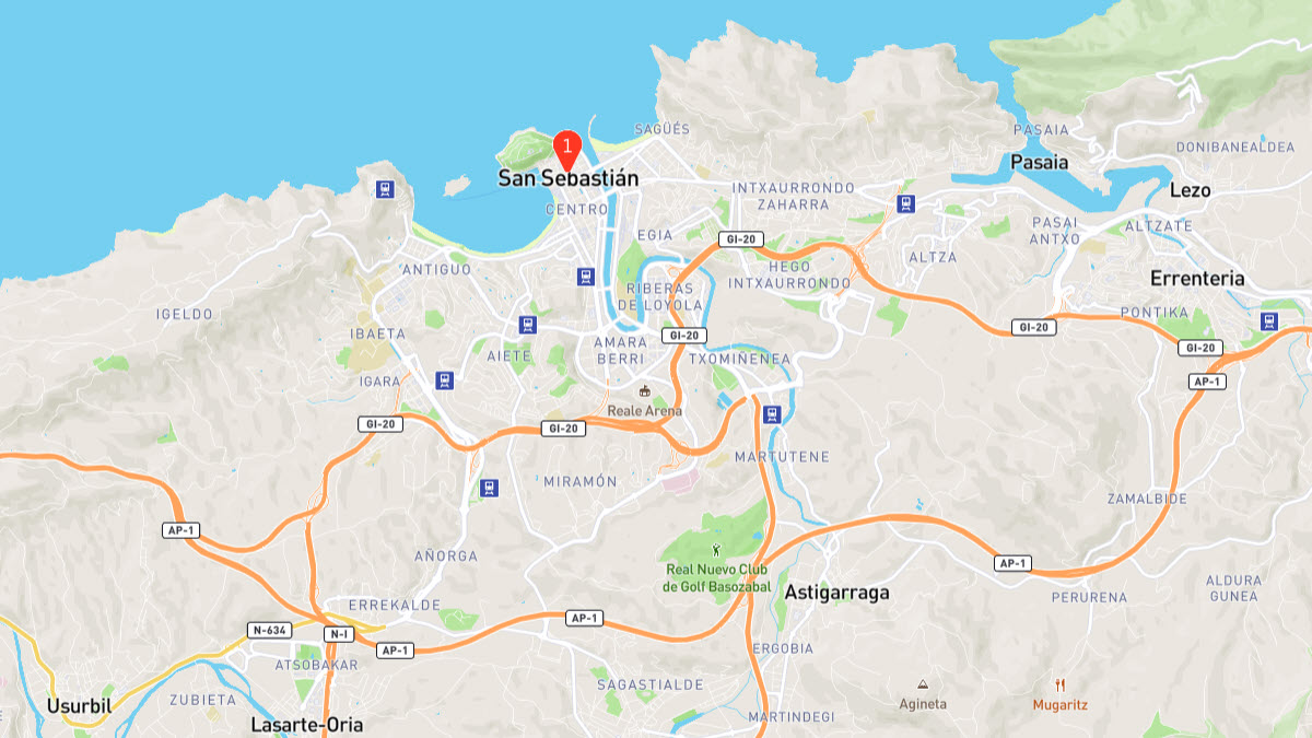 San Sebastian Spain Travel Map GEOVEA