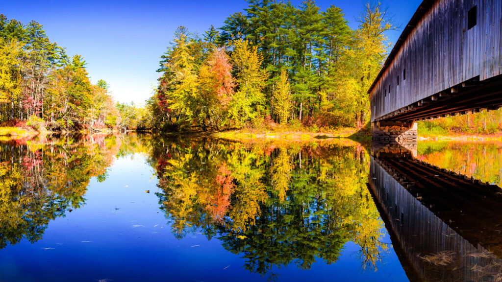 Saco River, Hemlock Bridge, Maine, USA - GEOVEA