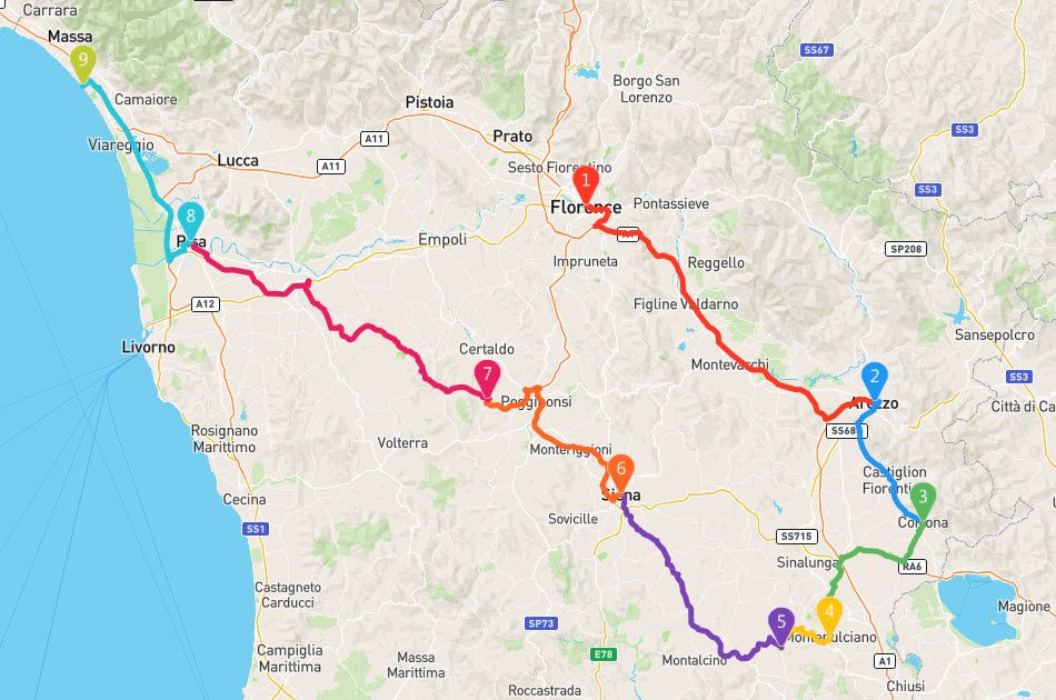 Tuscany Italy Luxury Travel Destinations Map - GEOVEA