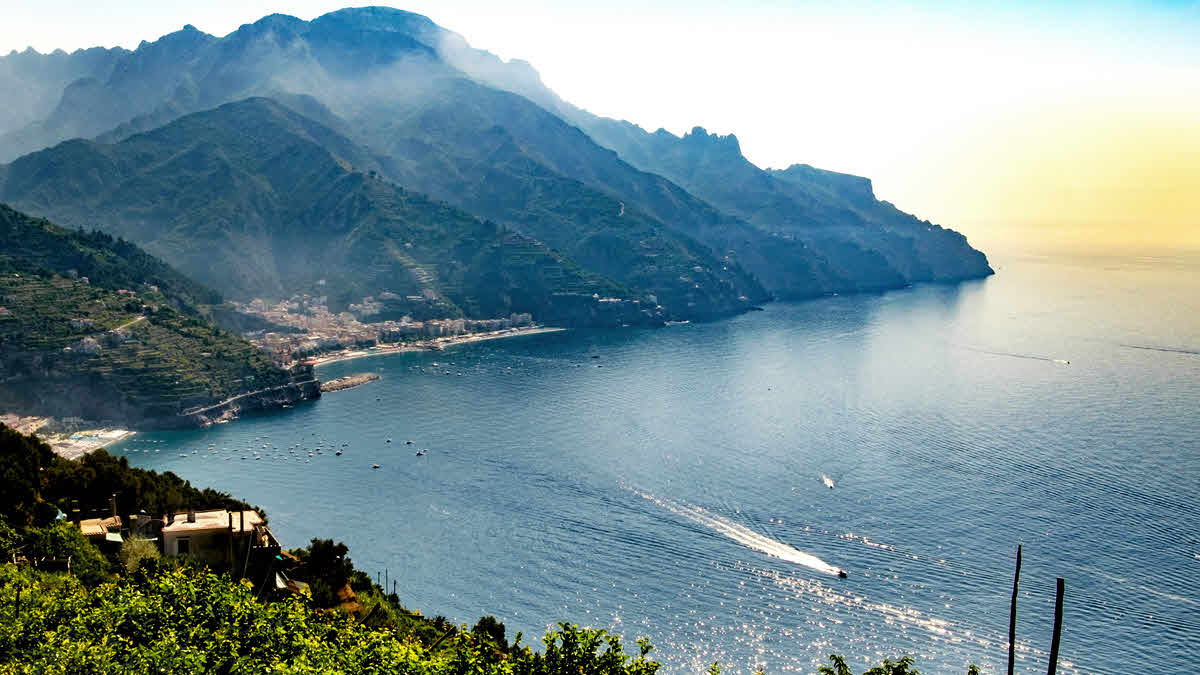 Towns of Maiori and Minori from Ravello Italy GEOVEA